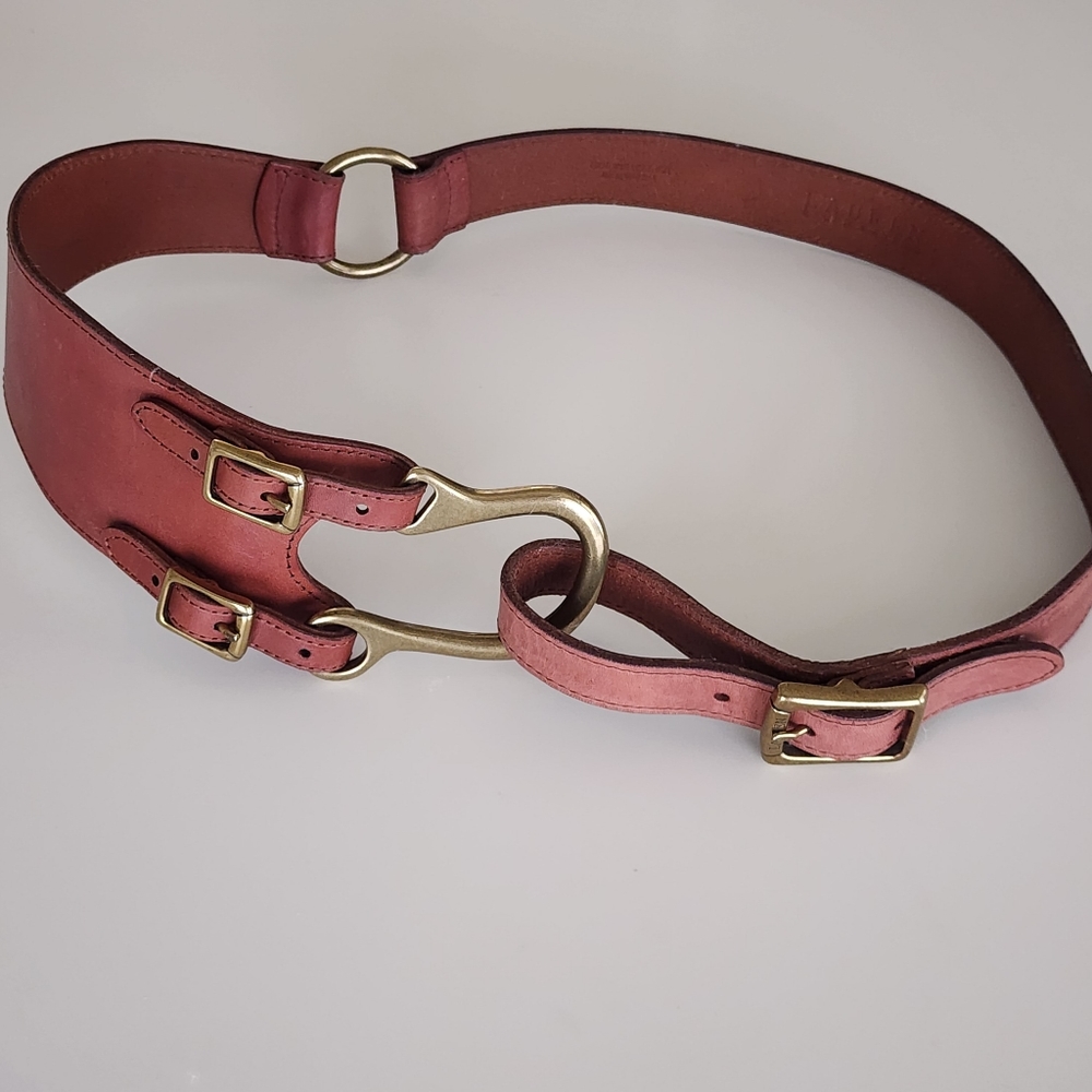 Lauren Ralph Lauren Equestrian style belt with Stir-up/Horse-bit buckle.